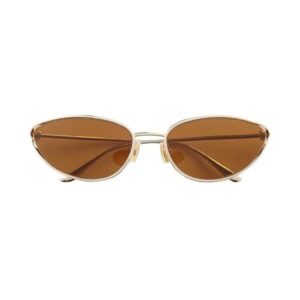 gold cat eye sunglasses with brown lens | uv protection